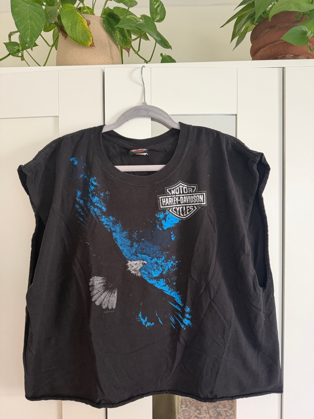 Harley-Davidson Cropped Tee with Eagle